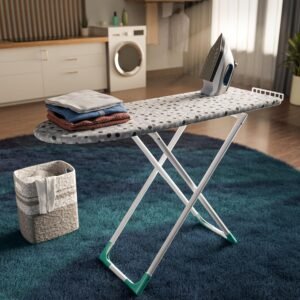 Happer Premium Wooden Ironing Board/Table with Iron Holder, Foldable & Adjustable | Deluxe Plus (116 x 40 cm)